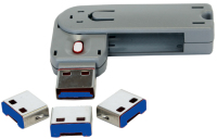 EXSYS EX-1112-B tussenstuk voor kabels USB A 3.0 Blauw