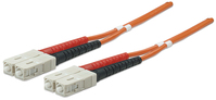 Intellinet Glasfaser LWL-Anschlusskabel, Duplex, Multimode, SC/SC, 50/125 µm, OM2, 20 m, orange