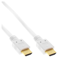 InLine HDMI-High Speed Kabel mit Eth., Premium, ST / ST, weiß / gold, 7,5m