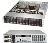 Supermicro SuperStorage Server 2028R-E1CR24H Intel® C612 LGA 2011 (Socket R) Rack (2U) Black