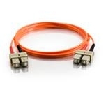 C2G 2m SC/SC LSZH Duplex 50/125 Multimode Fibre Patch Cable cavo a fibre ottiche Arancione