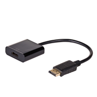 Akyga AK-AD-11 Videokabel-Adapter 0,15 m HDMI Typ A (Standard) DisplayPort Schwarz