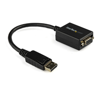 StarTech.com DisplayPort to VGA Adapter - Active DP to VGA Converter - 1080p Video - DisplayPort Certified - DP/DP++ Source to VGA Monitor Cable Adapter Dongle - Latching DP Con...