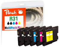 Peach PI400-84 inktcartridge 5 stuk(s) Compatibel Zwart, Cyaan, Magenta, Geel