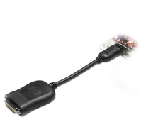 HP 484156-001 video kabel adapter DVI-D DisplayPort Zwart