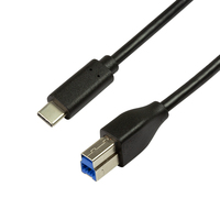 LogiLink CU0162 USB kábel 1 M USB 3.2 Gen 1 (3.1 Gen 1) USB C USB B Fekete