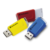 Verbatim Store 'n' Click - Memoria USB 3.2 GEN1 - 3x16 GB - Rosso/Blu/Giallo