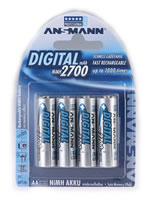 Ansmann Blister 4 X Digital Accu, AA, 2700mAh AA / HR6 Nickel-Metallhydrid (NiMH)
