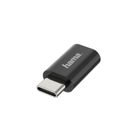Hama 00200310 zmieniacz płci / kabli Micro USB USB-C Czarny