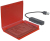 Inter-Tech 88885390 storage drive case Cover Plastic Red