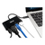 Tripp Lite Adaptador USB-C Type-C a HDMI con Hub USB-A, Gigabit Ethernet, Thunderbolt 3, 4K — Carga PD, 30 Hz, Negro