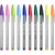 BIC Cristal Noir, Bleu, Vert, Bleu clair, Vert clair, Orange, Rose, Violet, Rouge, Turquoise Stylo à bille 10 pièce(s)