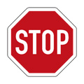 Stop before crossing the traverse line on the road