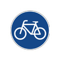 Regulatory signs Bicycles only