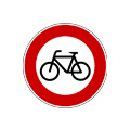 Panneau Interdit aux cyclistes