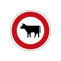 Regulatory signs Cattle prohibited