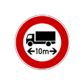 Vehicles or combinations of vehicles exceeding the length indicated prohibited