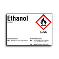 Hazardous substance labels Ethanol according to GHS