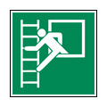 Emergency exit with escape ladder