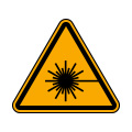 Warning of laser beam