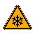 Warning of low temperature/ freezing conditions