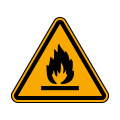 Warning of flammable materials