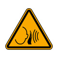 Warning of sudden loud noise