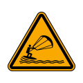 Figyelmeztetés kiteszörfözésre