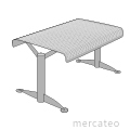 Tavolo in metallo per spazio pubblico