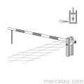 Barrier with gas pressure spring
