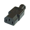 Power cord with Schuko CEE 7/7 jack to IEC-60320 C13