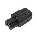 Schuko power cable  CEE 7/7 plug to IEC-60320 C15A