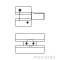 Rectangular toolholder with multiple seats DIN 69880