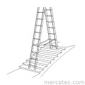 Escalera de tijera para escaleras de obra