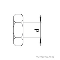 DIN 439 Sechskantmuttern M 2,3, niedrige Form, mit Fase Form B, A4 blank