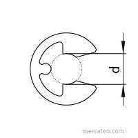 Circlip; spring steel; Shaft dia: 1.2mm; BN 809; Ring: external