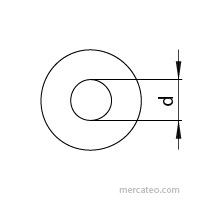 Washer; round; M5; D=15mm; h=2mm; steel; Plating: zinc; DIN 7349