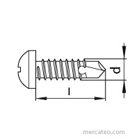 Screw; 3.9x25; Head: cheese head; octagon; S1; hardened steel; zinc