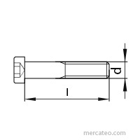 DIN 7984, Zylinderschraube, M 4x25, 08.8, verzinkt, standard, 5 µm, Zn5/An/T0