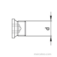 DIN 908 Verschlussschrauben mit Innensechskant u. Bund, zylindrisches Fein-Gewinde M 64 x 2 x 25, 5.8 blank