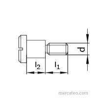 DIN 923, Flachkopfschraube mit Schlitz und Ansatz, M 4x3, 1.4305