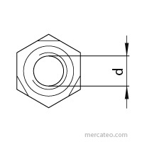 Nut; hexagonal; M5; 0.8; A2 stainless steel; 10mm; BN 31; DIN 929