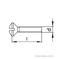 DIN 964 Linsensenkschraube mit Schlitz M 2 x 4, A2 blank