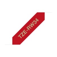 BROTHER Textil szalag TZe-RW34, Bordó alapon Arany, 12mm 0.47", 4 méter