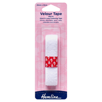 Hemline Hook & Loop Tape: Sew-On: 30cm x 20mm: White 1 x Pack consists of 5 Individual sales units