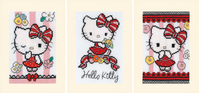 Cross Stich Kit: Greeting Cards: Hello Kitty: Cuteness: Set of 3