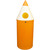 Micro Pencil Litter Bin - 42 Litre - Orange - Galvanised Steel Liner