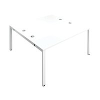 Jemini 2 Person Bench Desk 1600x800mm White/White KF809418