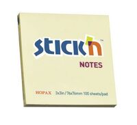 ValueX Stickn Notes 76x76mm 100 Sheets Pastel Yellow (Pack 12)