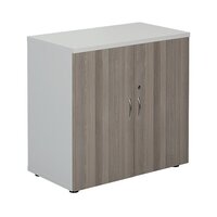 Jemini 800 Cupboard White/Grey Oak KF822707